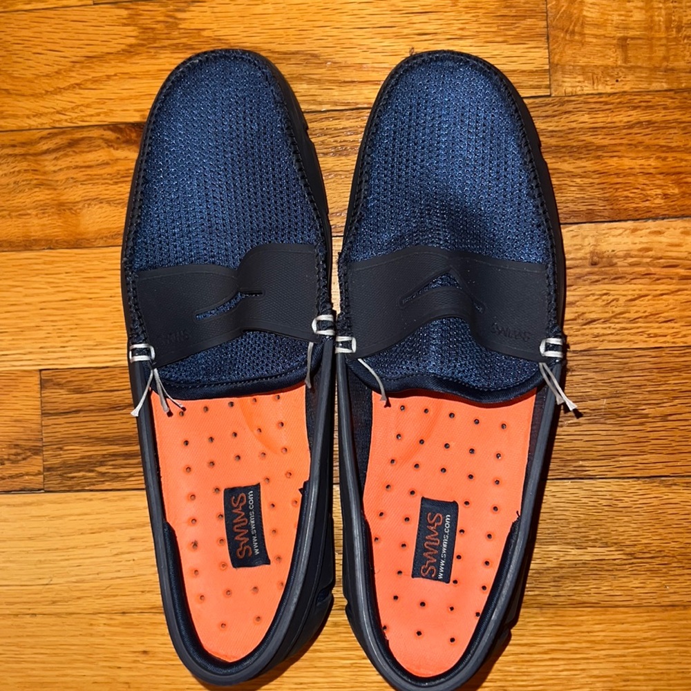 SWIMS Preppy Mesh WATERPROOF Navy loafer Driving Moc Neiman Marcus Sz 6 Men